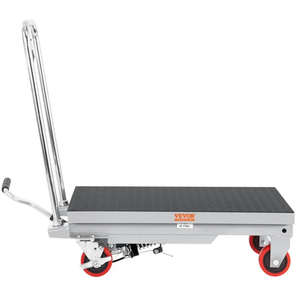 VEVOR Hydraulic Lift Table Cart Gray Single Scissor 500 lbs product image 10