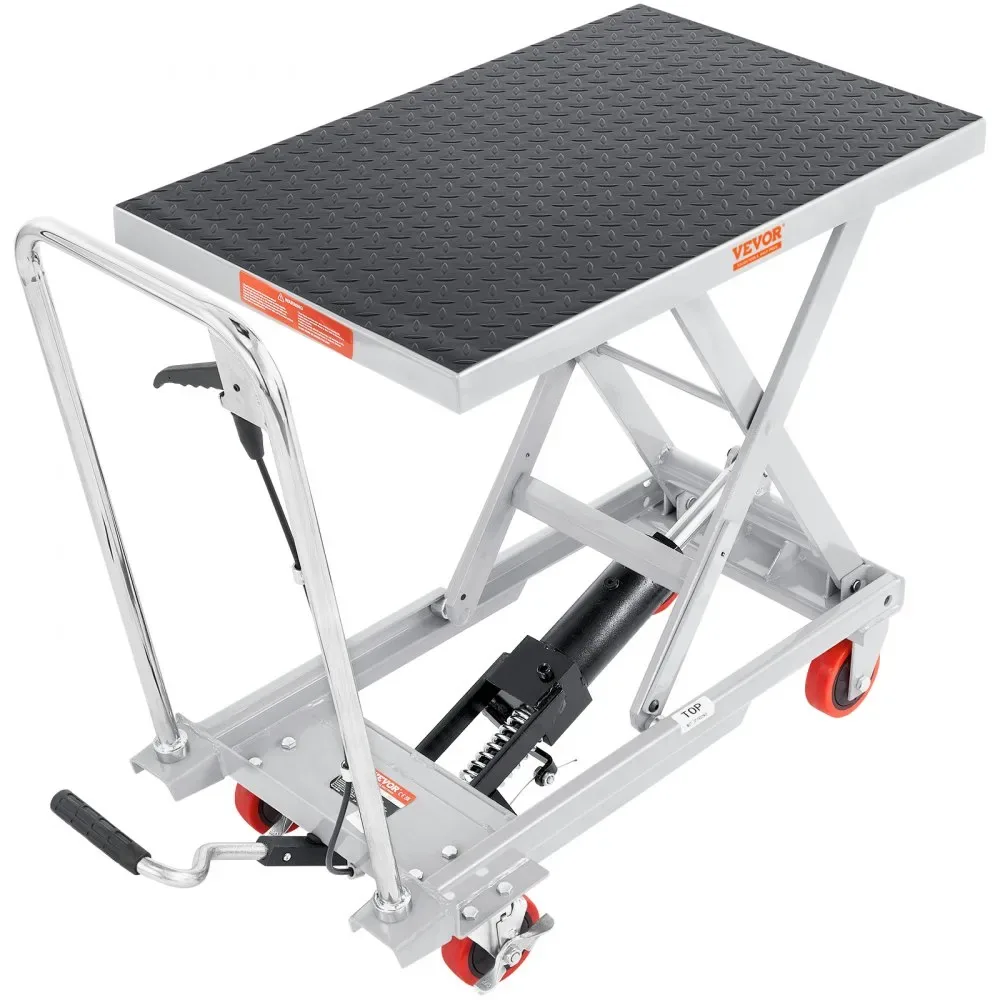 VEVOR Hydraulic Lift Table Cart Gray Single Scissor 500 lbs product image 11