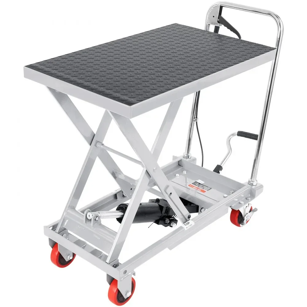 VEVOR Hydraulic Lift Table Cart Gray Single Scissor 500 lbs product image 12