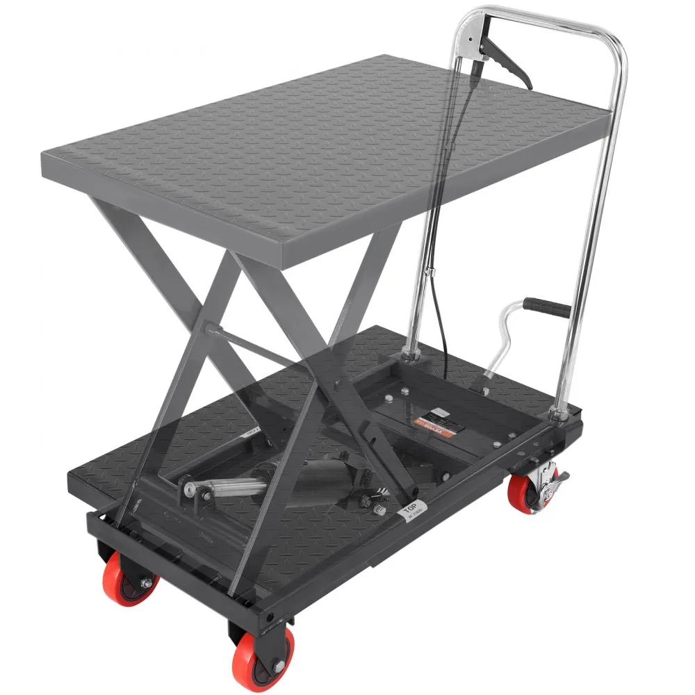 VEVOR Hydraulic Lift Table Cart Black Single Scissor 500 lbs product image 1