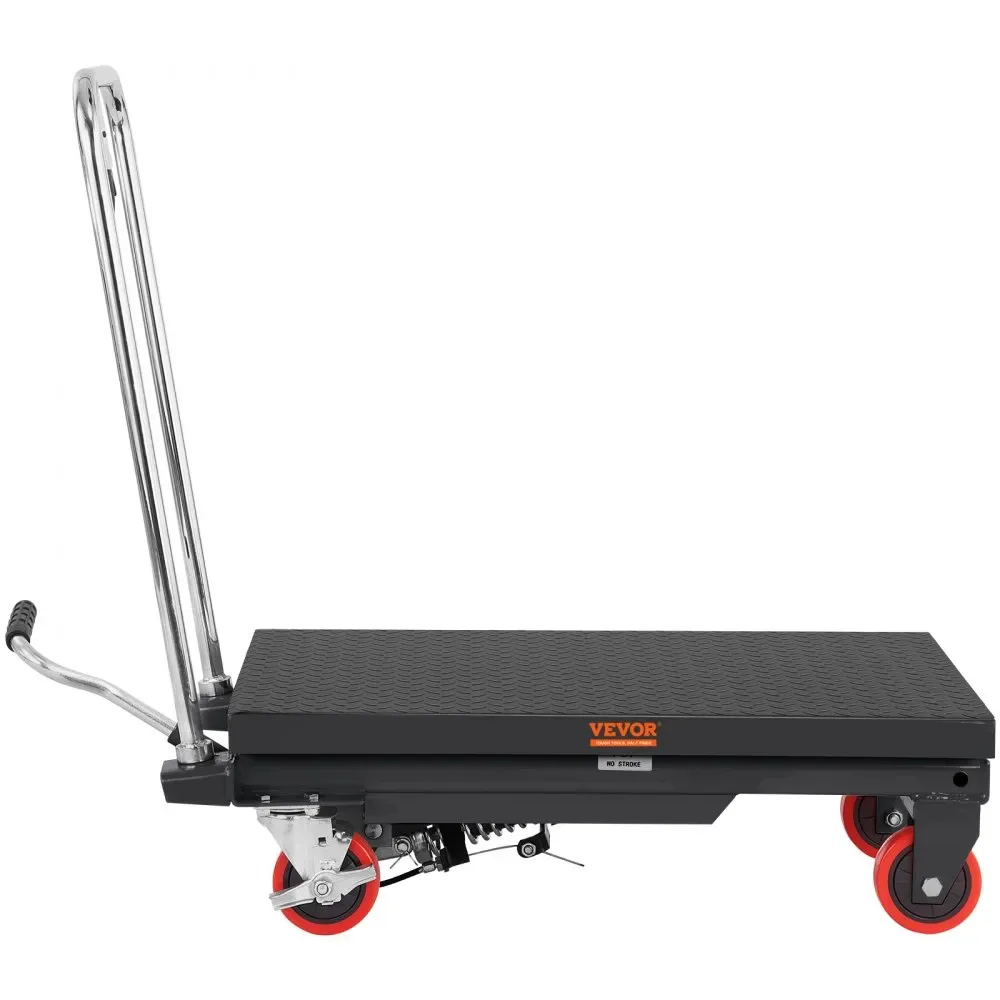 VEVOR Hydraulic Lift Table Cart Black Single Scissor 500 lbs product image 10