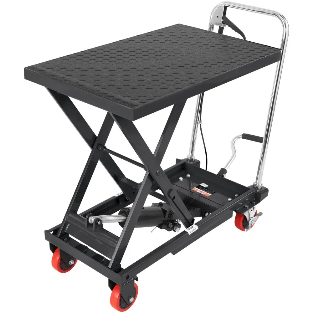 VEVOR Hydraulic Lift Table Cart Black Single Scissor 500 lbs product image 12