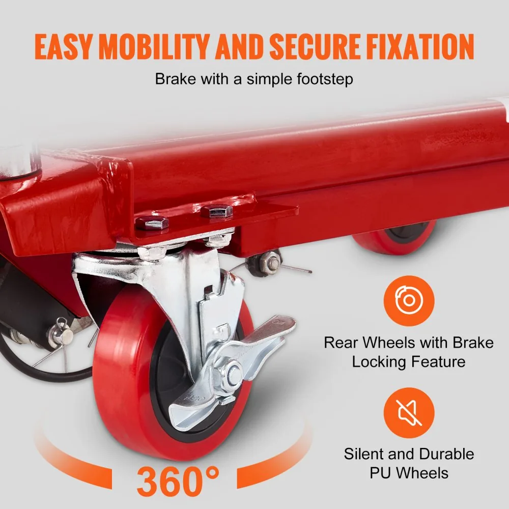 VEVOR Hydraulic Lift Table Cart Red Single Scissor 500 lbs product image 4