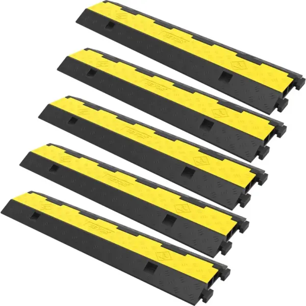 VEVOR 5 pack 2 channel cable protector ramp front view