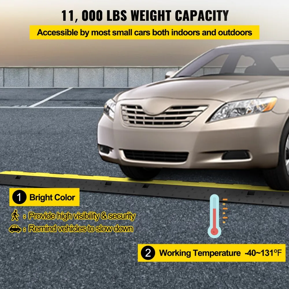 rubber cable protector ramp slip resistant surface