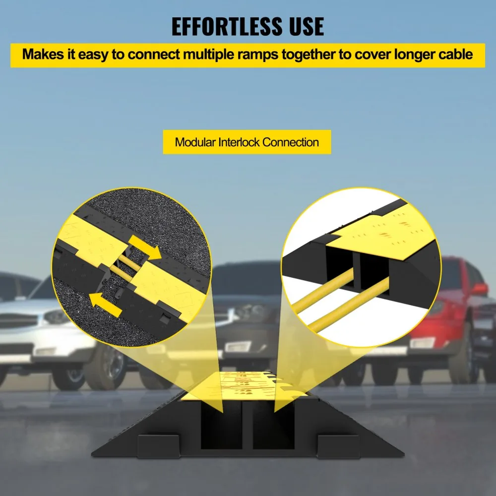 2 channel cable protector ramp dimensions