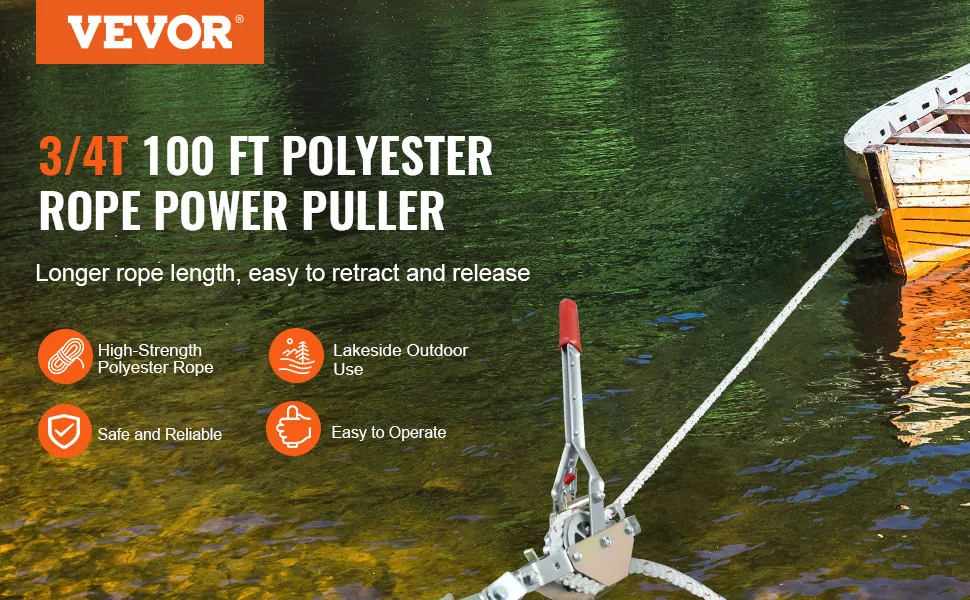 VEVOR Rope Puller 100 ft overview