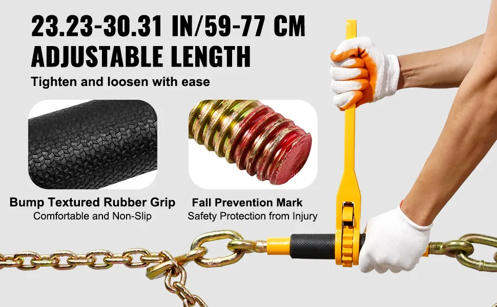 VEVOR Chain and Binder Kit 6600 lbs 2 Sets 3/8-1/2 inch feature 2