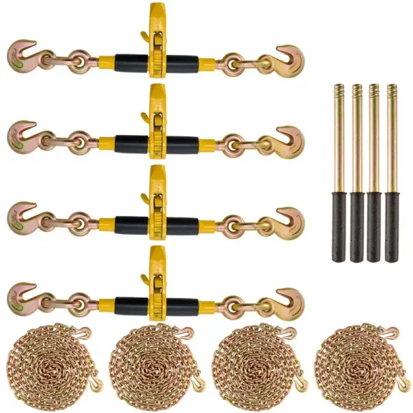 VEVOR Ratchet Chain Binder 7100lbs 4 Sets 5/16-3/8 inch product image 1
