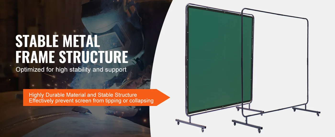 VEVOR Welding Screen with Frame Green 6 x 6 ft. feature 2