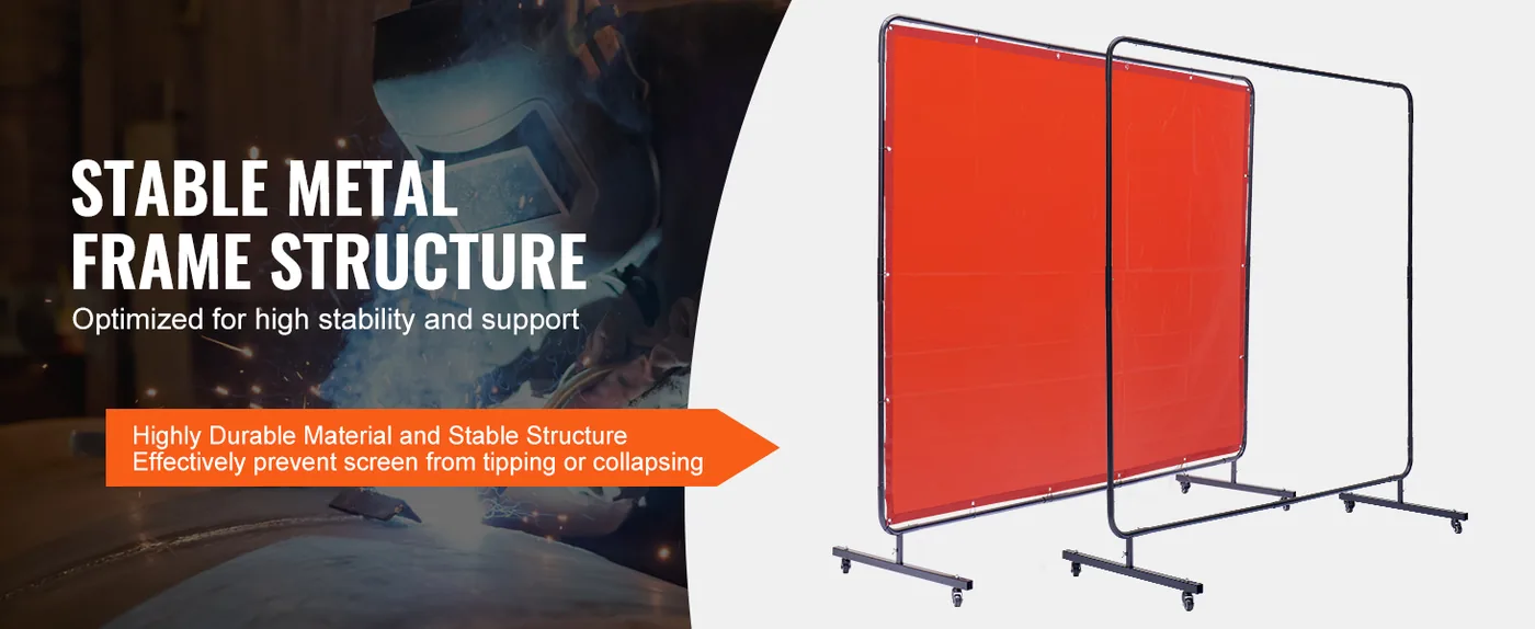 VEVOR Welding Screen with Frame Red 6 x 8 ft. feature 2