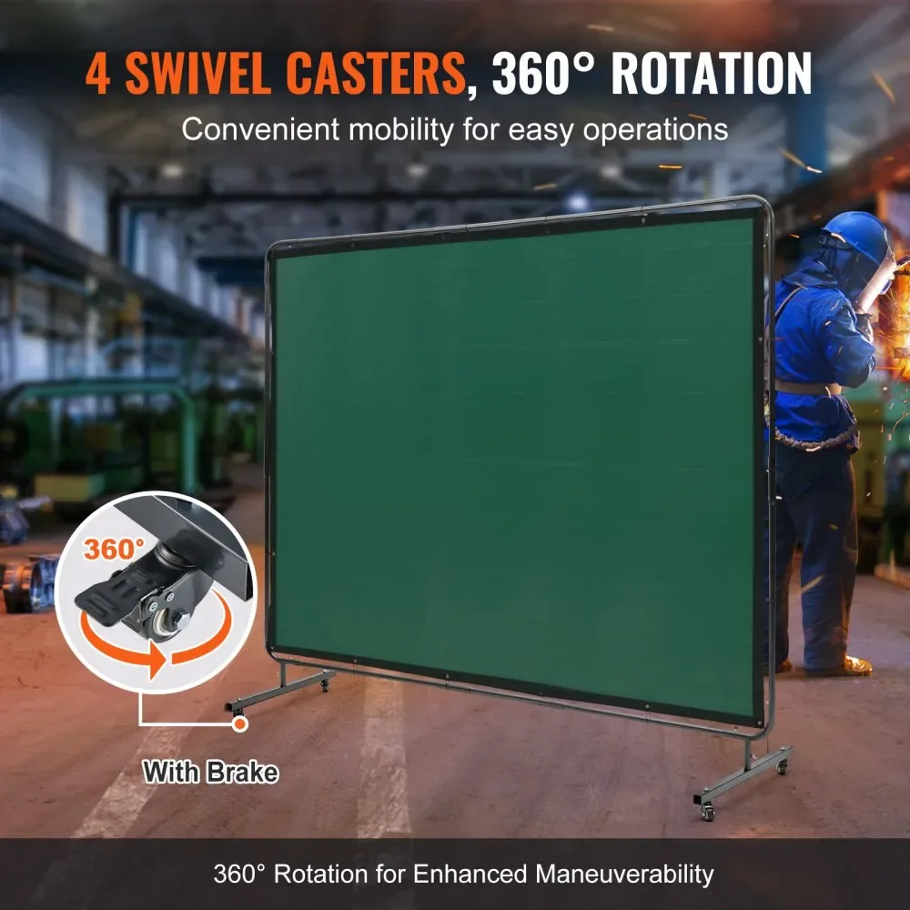 VEVOR Welding Screen with Frame Green 6 x 8 ft. product image 3