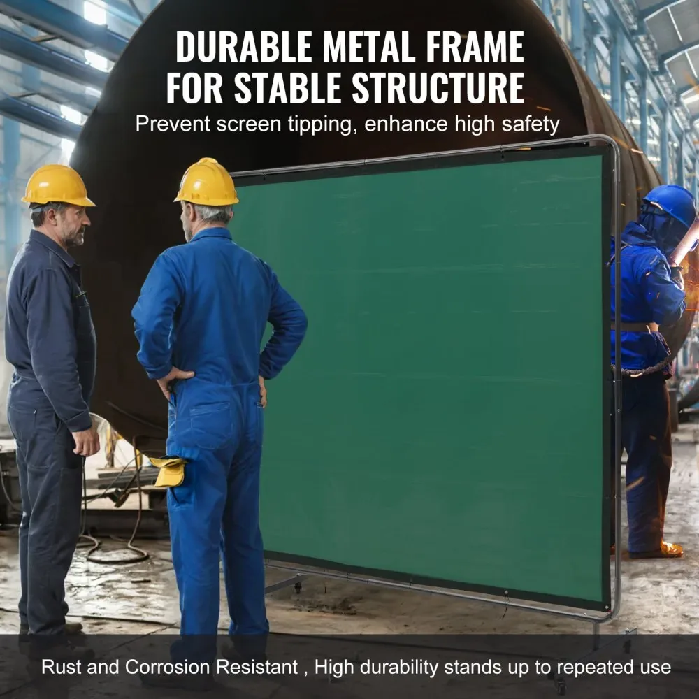 VEVOR Welding Screen with Frame Green 6 x 8 ft. product image 5