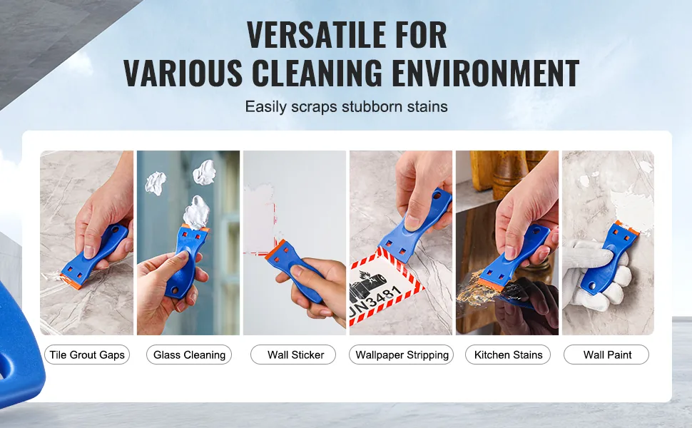 VEVOR Plastic Razor Blade Scraper Set with 2 Blade Scrapers feature 4
