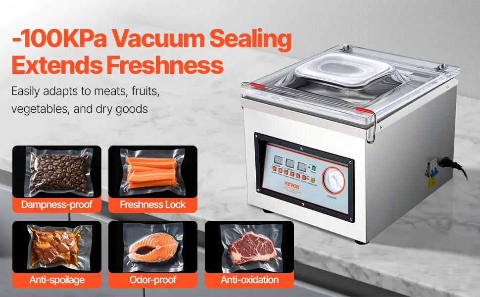 VEVOR Chamber Vacuum Sealer Tabletop 300W overview