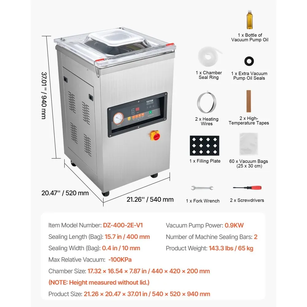 VEVOR Chamber Vacuum Sealer Floor-Standing 1000W product image 7