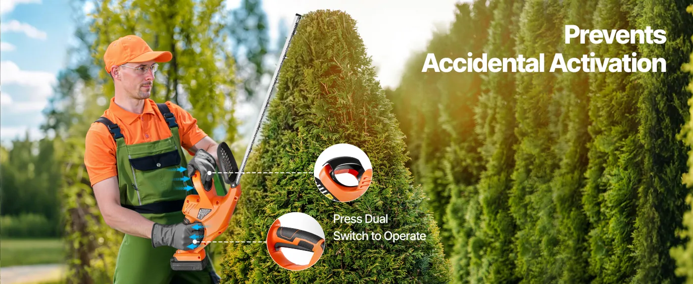 VEVOR Electric Hedge Trimmer Low Branch 18 inch feature 1