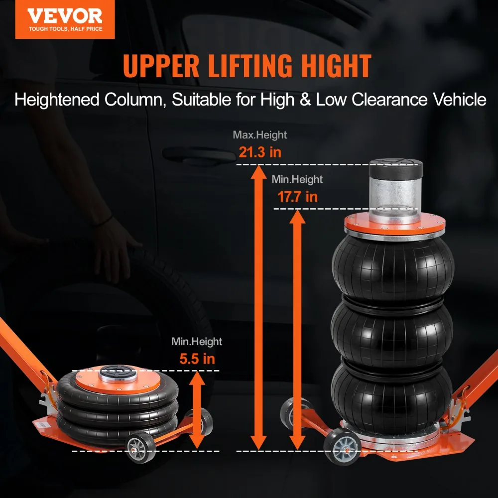VEVOR Air Jack Adjustable Long Handle Orange product image 2