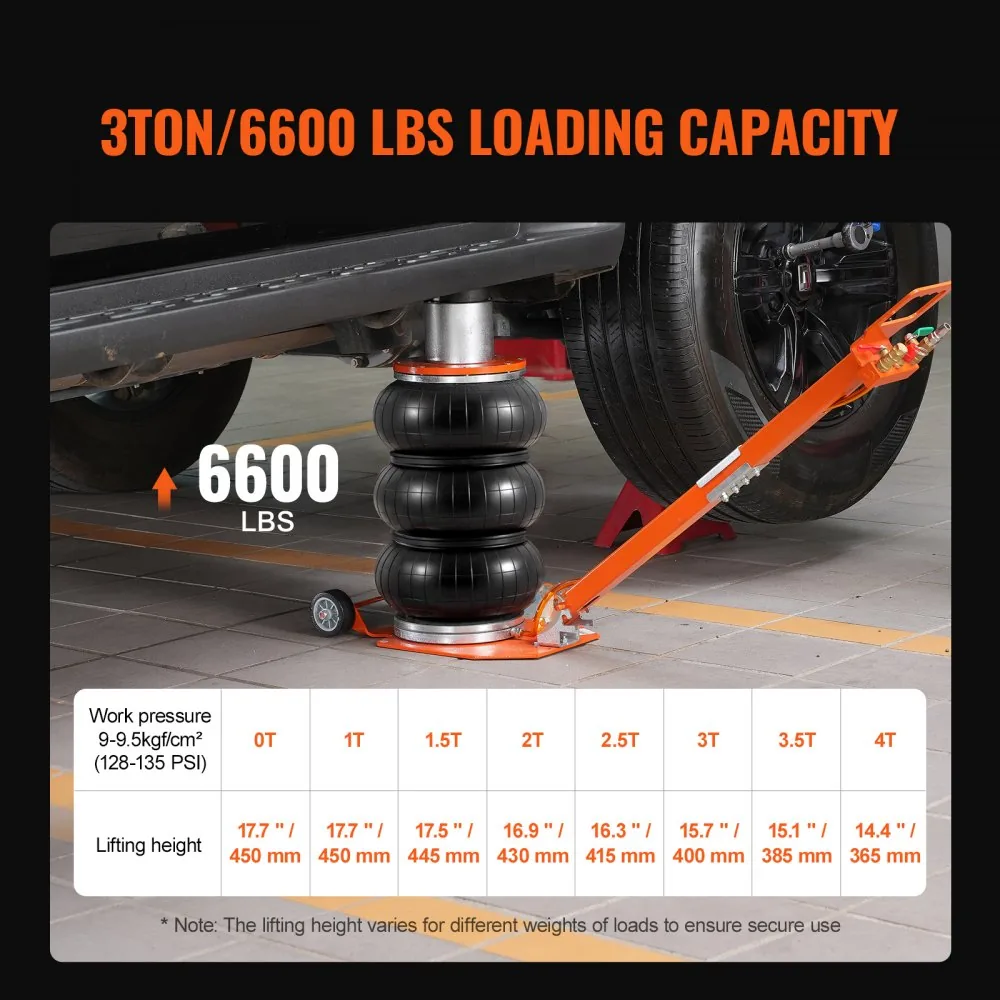 VEVOR Air Jack Adjustable Long Handle Orange product image 3