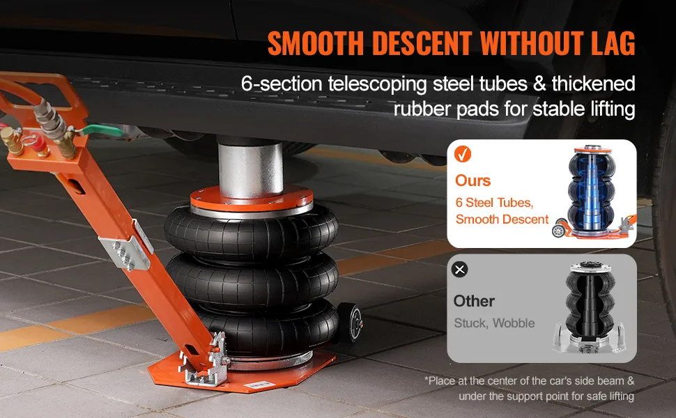 VEVOR Air Jack Adjustable Long Handle Orange feature 2