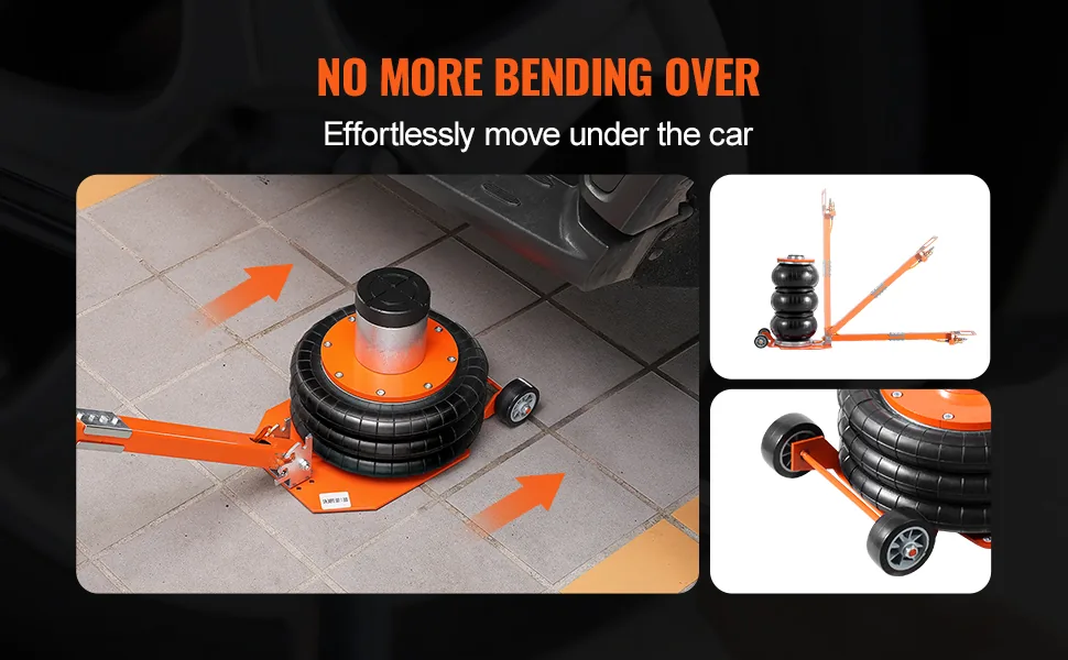 VEVOR Air Jack Adjustable Long Handle Orange feature 3