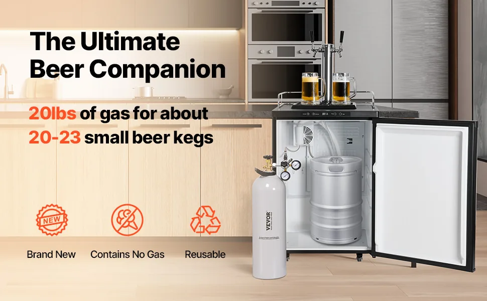 VEVOR CO2 Tank 20lbs overview