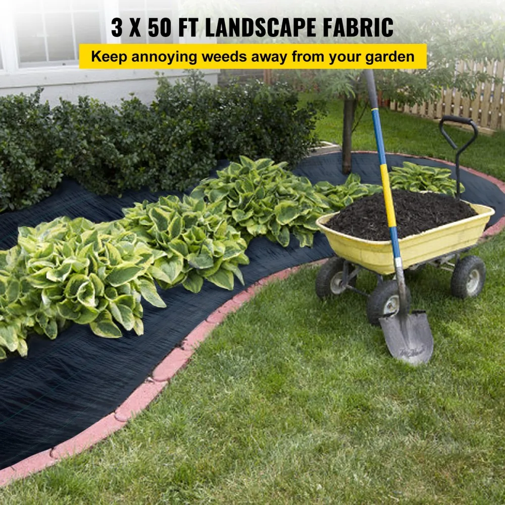 VEVOR landscape fabric installed in garden bed