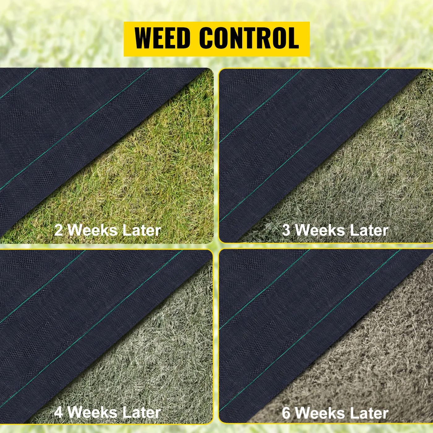 VEVOR 5.8 oz Weed Barrier 4 x 100 ft Landscape Fabric heavy duty fabric detail 3