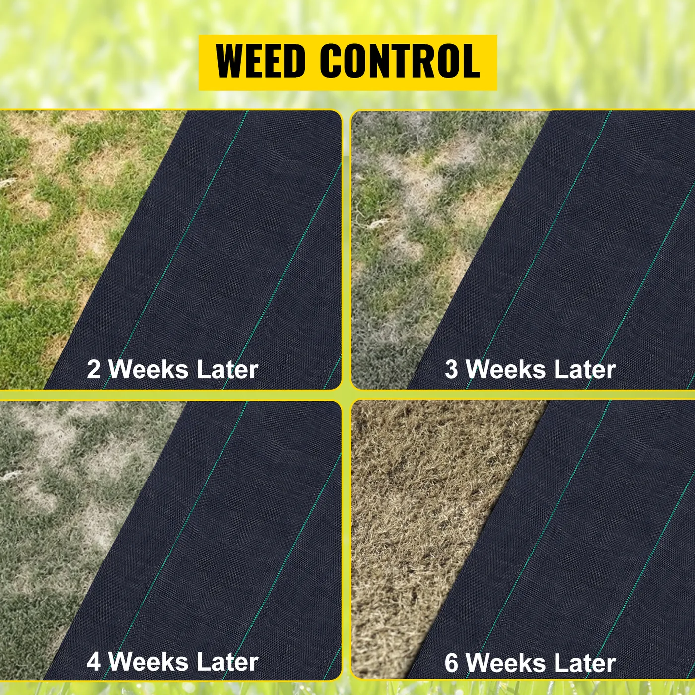 VEVOR 5.8 oz Weed Barrier 4 x 300 ft Landscape Fabric heavy duty fabric detail 3