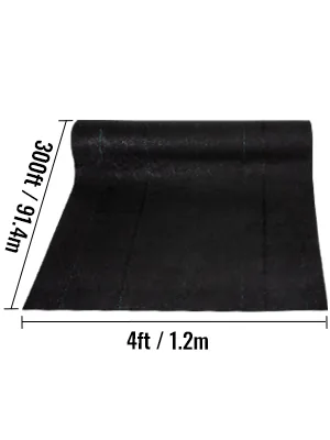 VEVOR 5.8 oz Weed Barrier 4 x 300 ft Landscape Fabric water permeable detail 4