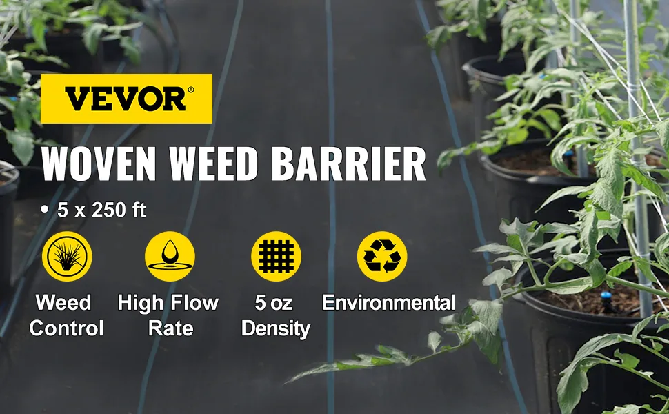 VEVOR weed barrier landscape fabric overview
