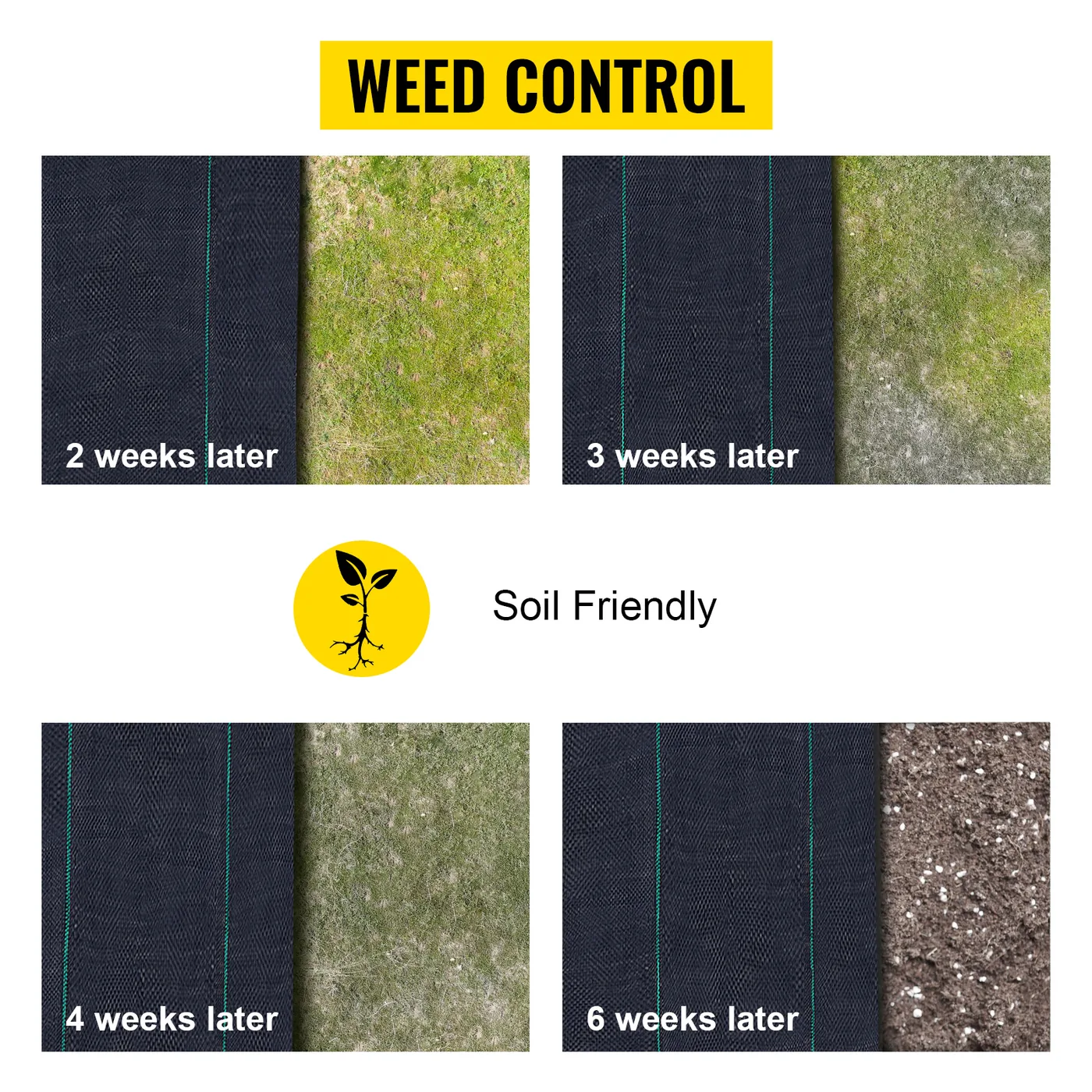 VEVOR garden weed barrier covering flower bed