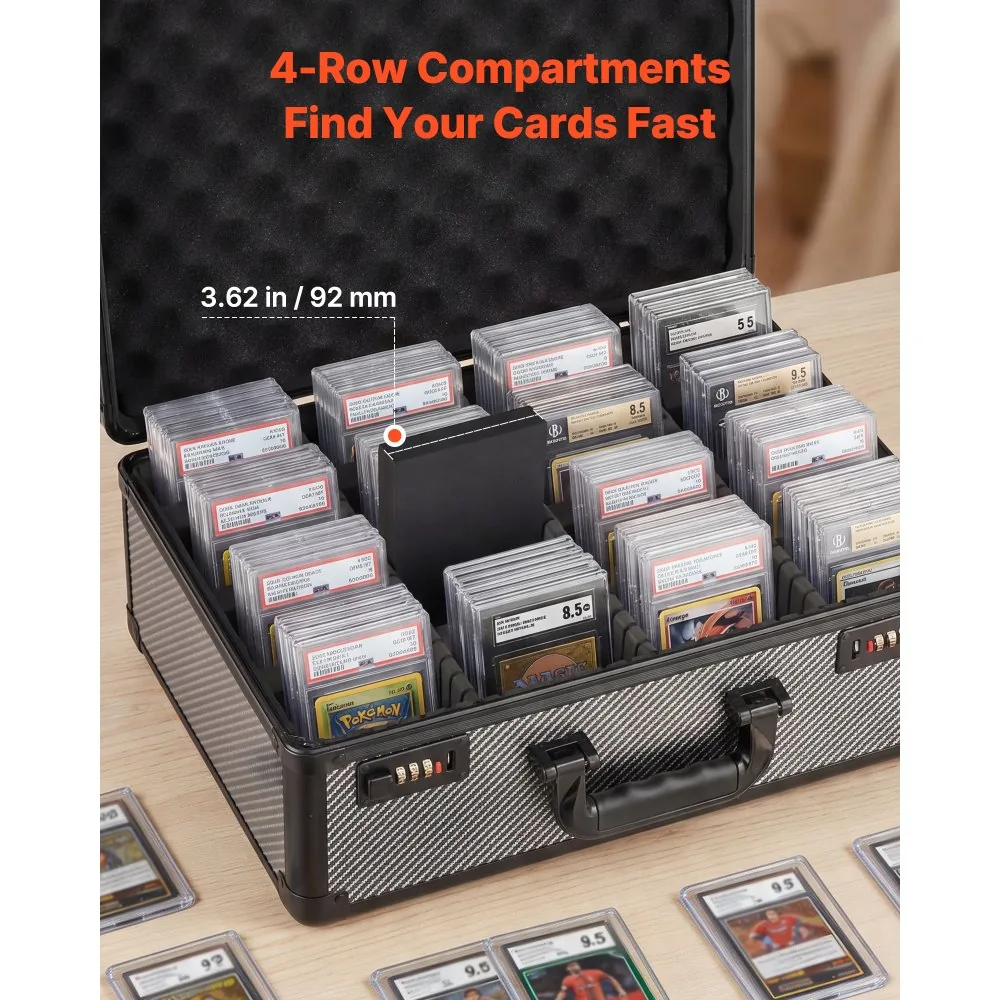 VEVOR card case dimensions and slot layout
