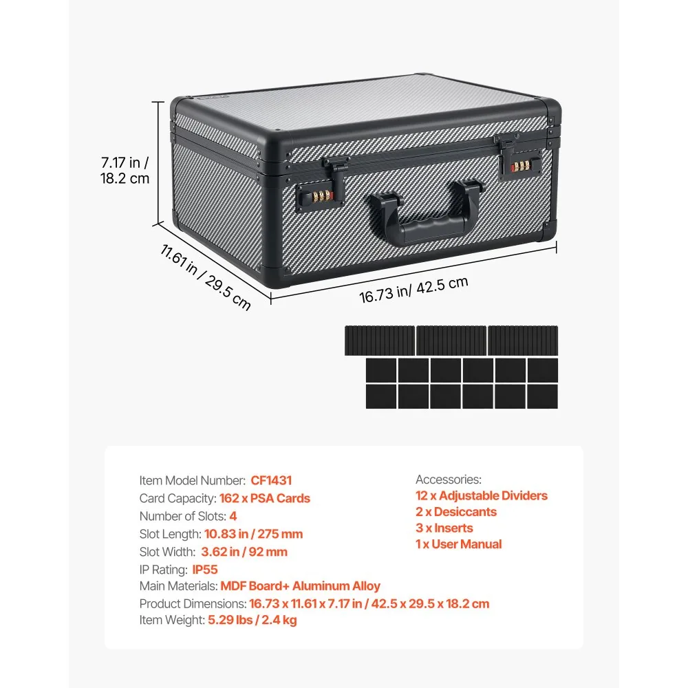 VEVOR card case aluminum alloy corners durable build