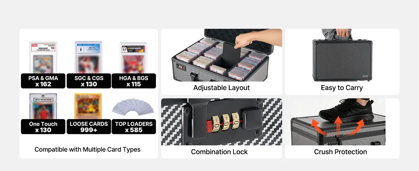 VEVOR graded card case storage overview