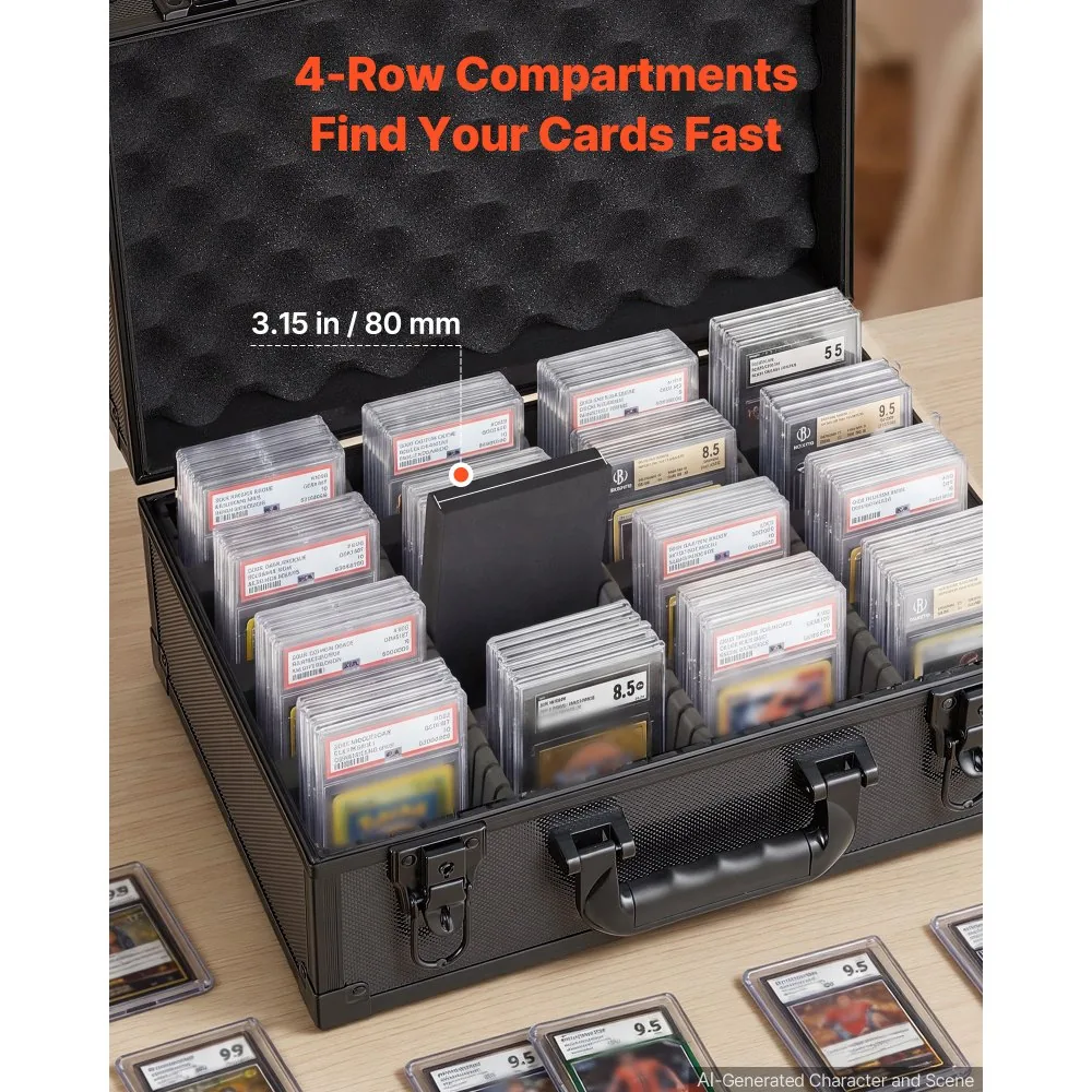 VEVOR card case dimensions and slot layout