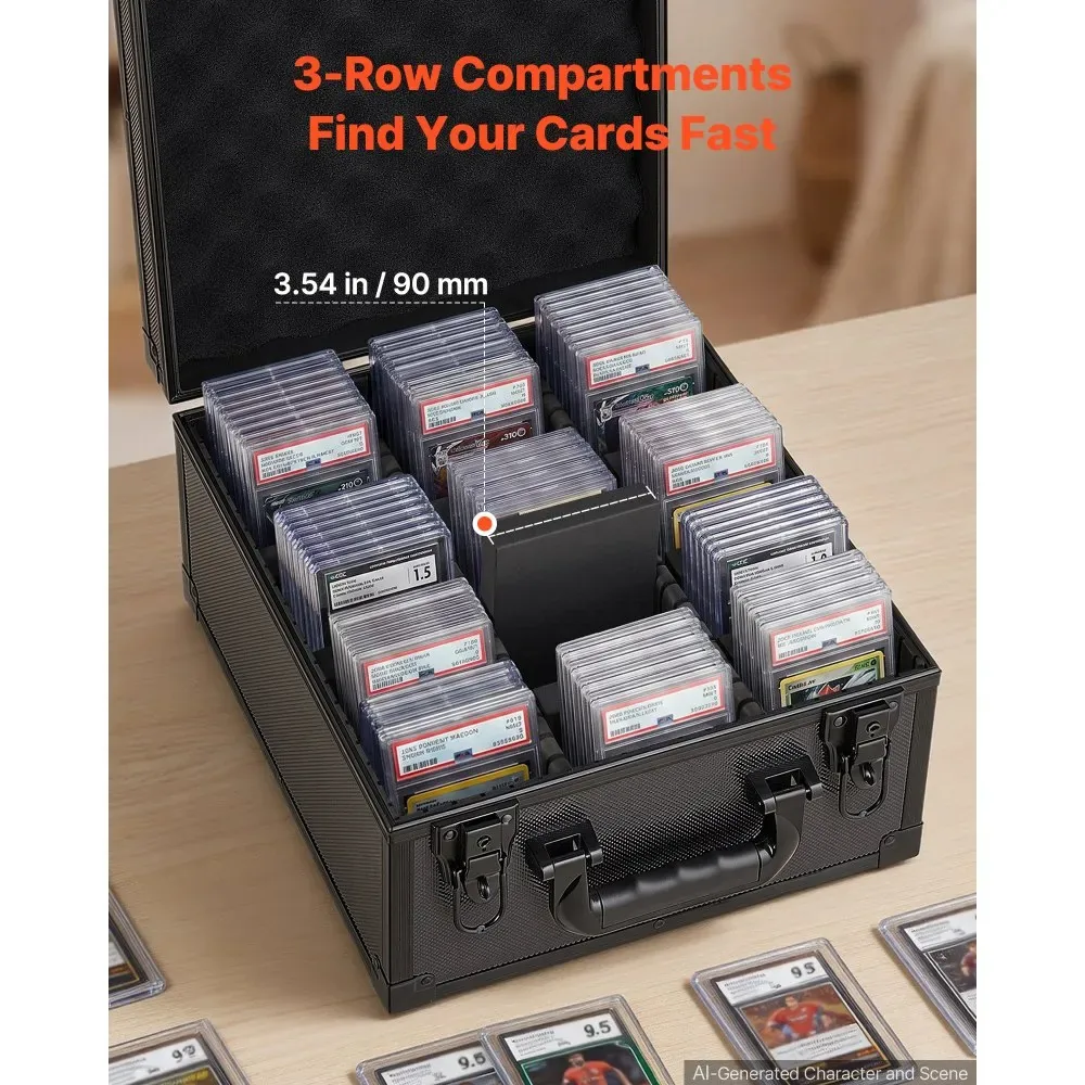 VEVOR card case dimensions and slot layout