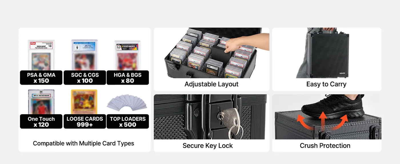VEVOR graded card case storage overview