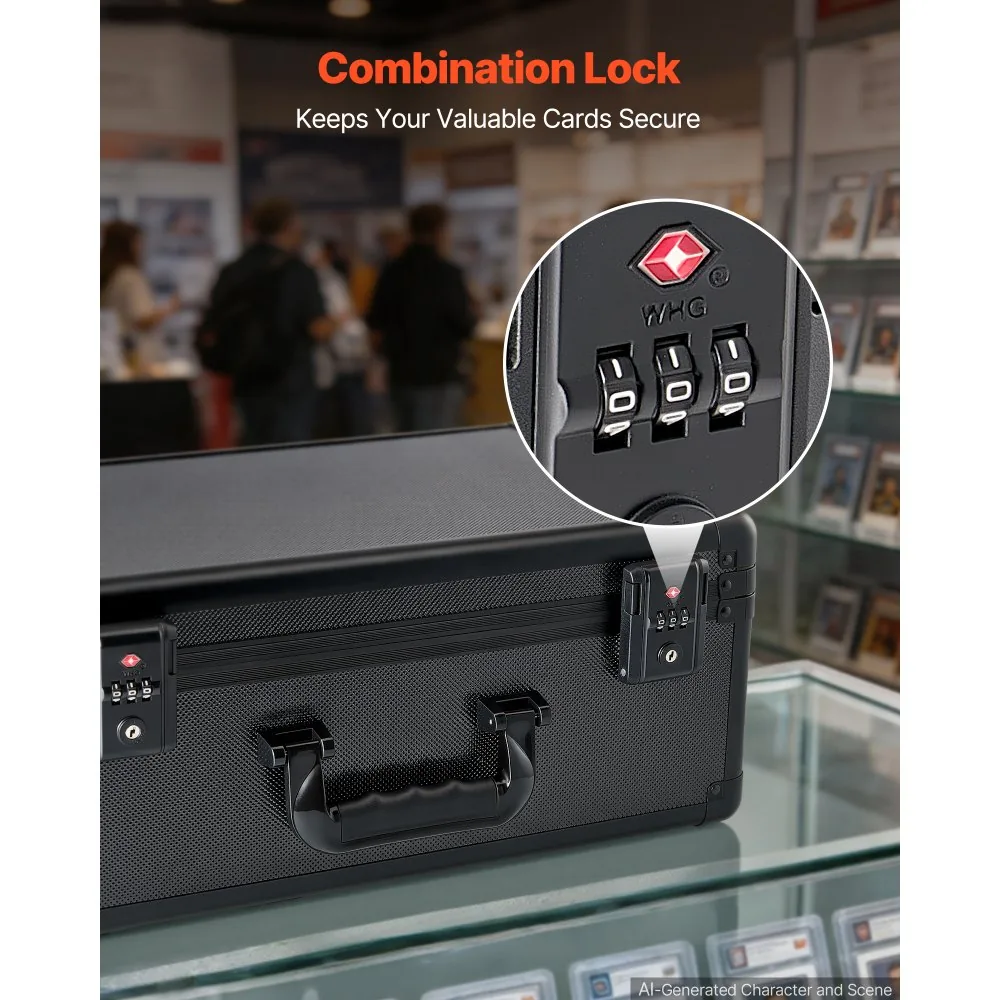 VEVOR graded card case adjustable EVA dividers