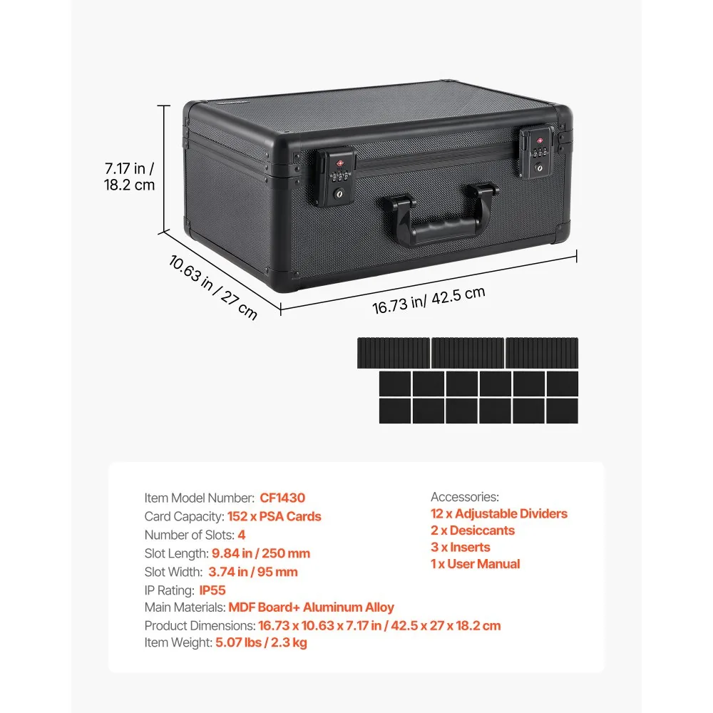 VEVOR card case aluminum alloy corners durable build