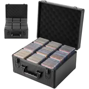 VEVOR 3 row 180 PSA graded card case with key front view