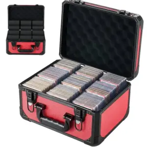 VEVOR 3 row graded card case with lock front view