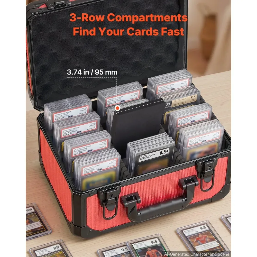 VEVOR card case dimensions and slot layout