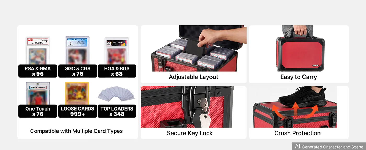 VEVOR graded card case storage overview
