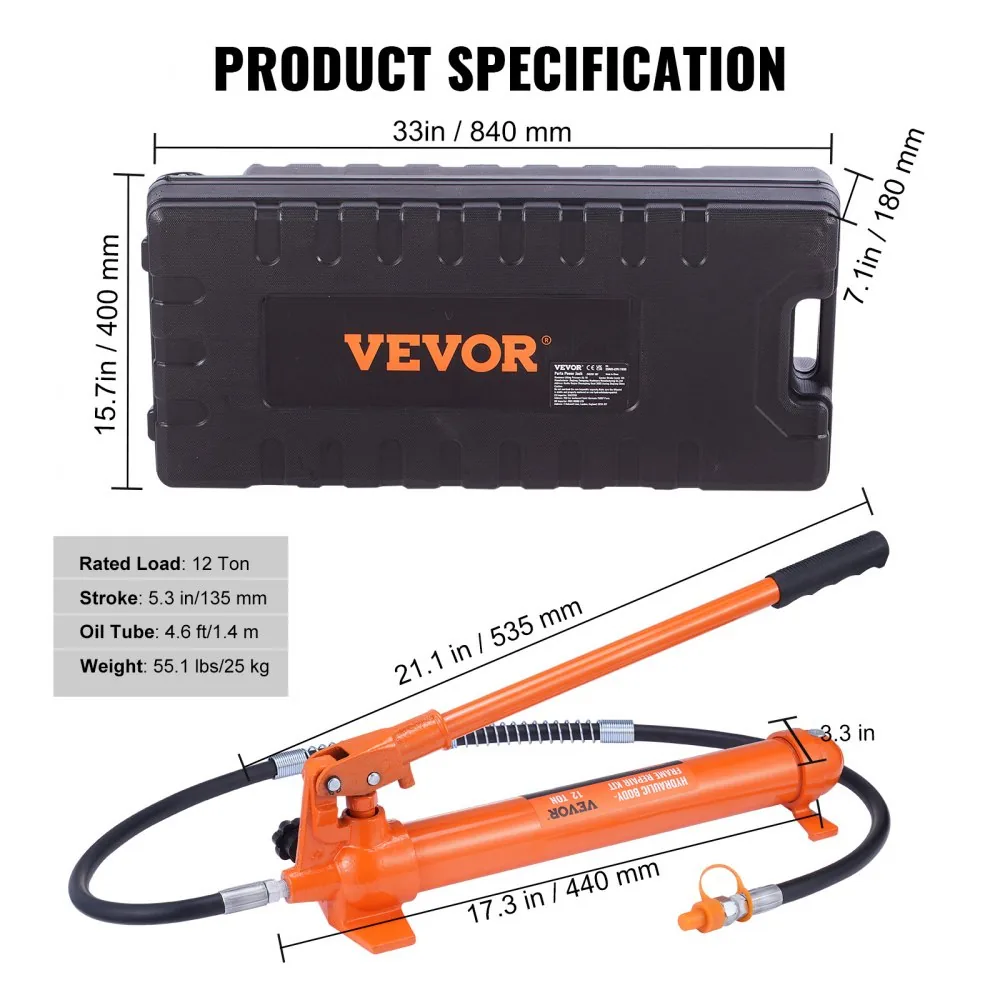 VEVOR 12 Ton Porta Power Kit Plastic Material+Wheels product image 7