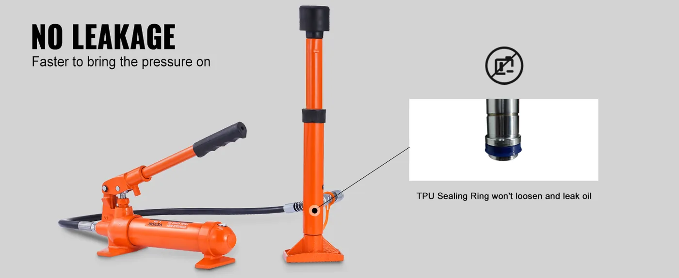 VEVOR 4 Ton Porta Power Kit Plastic Material Rubber Sealing