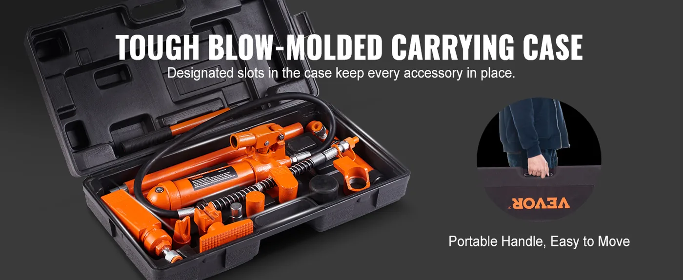 VEVOR 4 Ton Porta Power Kit Plastic Material Portable Tool Case