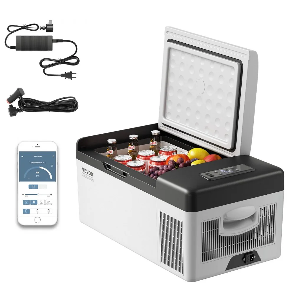 VEVOR 16 qt portable car refrigerator front view