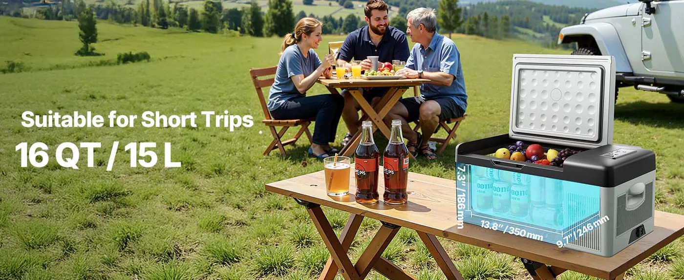 VEVOR 16 qt portable car refrigerator for travel