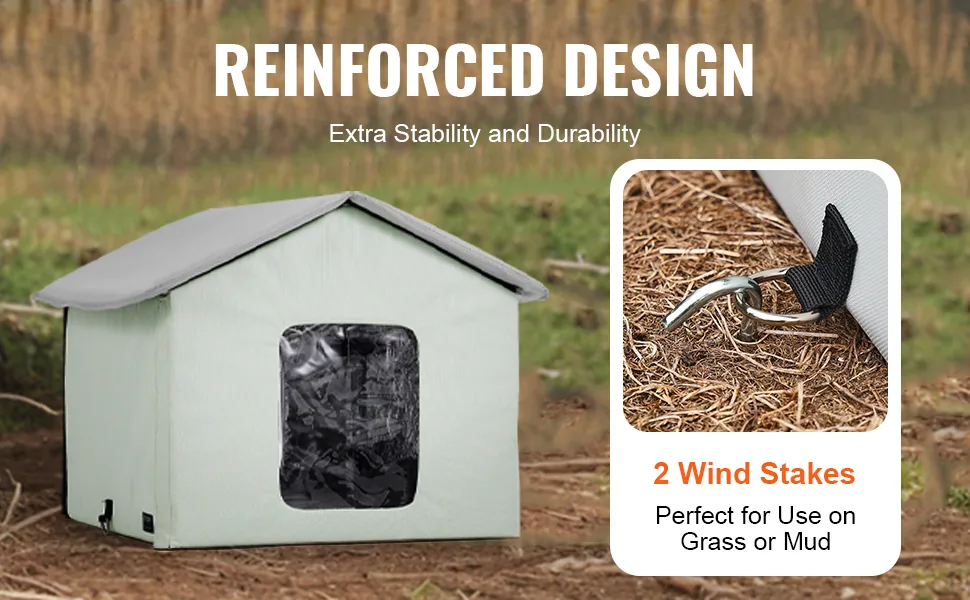 VEVOR heated cat house waterproof 600D shell